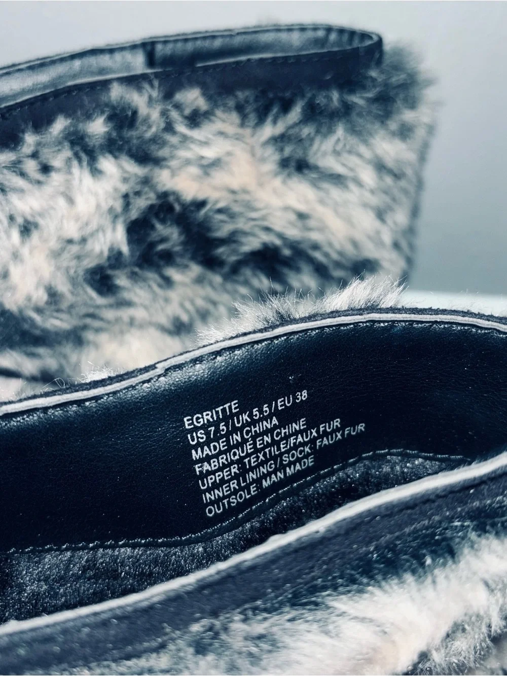 Women's Black Faux-Fur Winter Booties